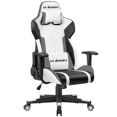 Silla elevadora ergonómica de estilo computador giratorio de juego de cuero sintético para oficina