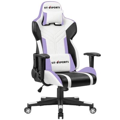 Silla elevadora ergonómica de estilo computador giratorio de juego de cuero sintético para oficina