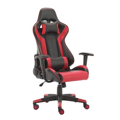 Silla de juego de tela de cuero sintético 2022 con ruedas reclinadas estilo de carreras de PC gamer