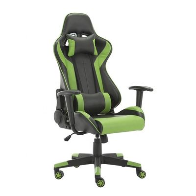 Silla de juego de tela de cuero sintético 2022 con ruedas reclinadas estilo de carreras de PC gamer