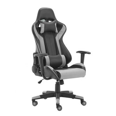 Silla de juego de tela de cuero sintético 2022 con ruedas reclinadas estilo de carreras de PC gamer