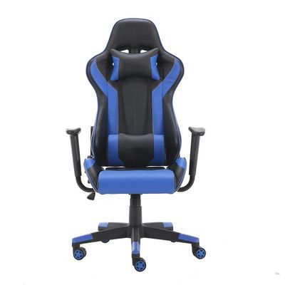 Silla de juego de tela de cuero sintético 2022 con ruedas reclinadas estilo de carreras de PC gamer