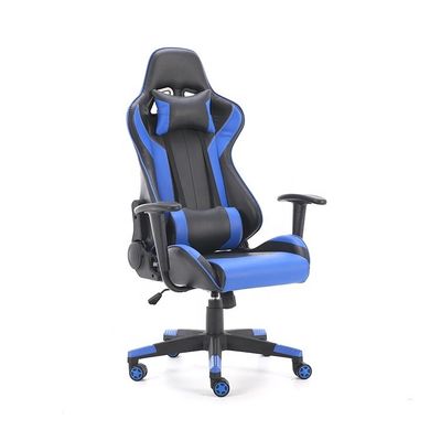 Silla de juego de tela de cuero sintético 2022 con ruedas reclinadas estilo de carreras de PC gamer