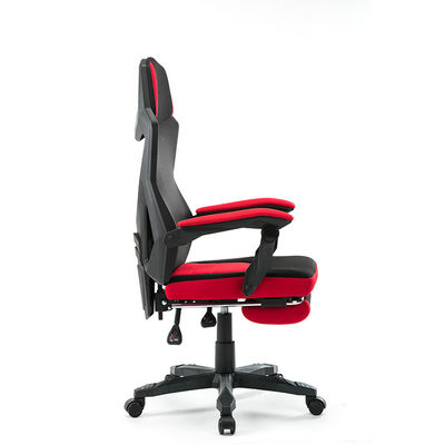 Silla giratoria de escritorio de computadora multifunción con reposapiés y material de tela