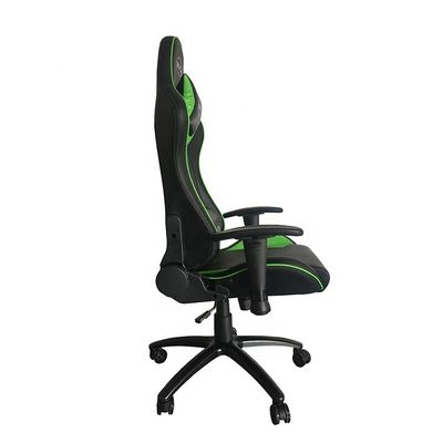 Muebles de oficina silla giratoria ergonómica verde con reposabrazos y altura ajustables