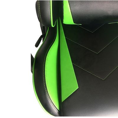 Muebles de oficina silla giratoria ergonómica verde con reposabrazos y altura ajustables