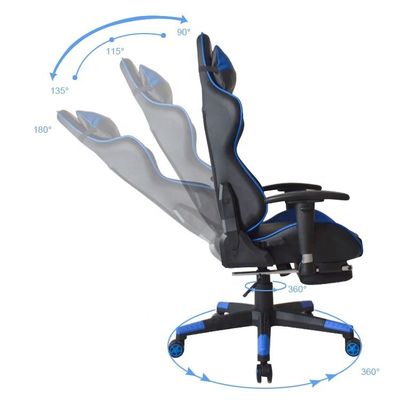 Silla de juego de levantamiento giratorio personalizable con reposabrazos 2D para un rendimiento de juego óptimo