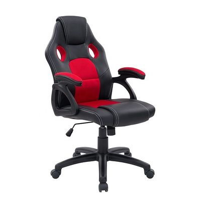 Silla giratoria ejecutiva de cuero sintético para puestos de trabajo ergonómicos de oficina de juegos