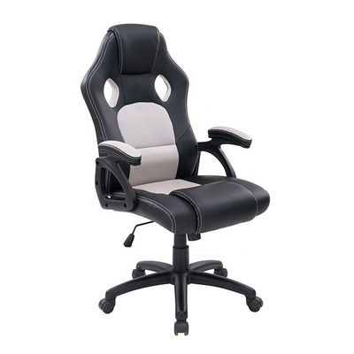 Silla giratoria ejecutiva de cuero sintético para puestos de trabajo ergonómicos de oficina de juegos
