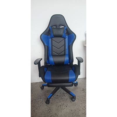 Muebles estilo de carreras silla de juegos reclinada de cuero PU con soporte lumbar de masaje