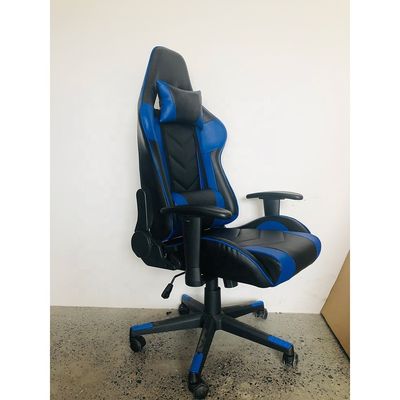 Muebles estilo de carreras silla de juegos reclinada de cuero PU con soporte lumbar de masaje