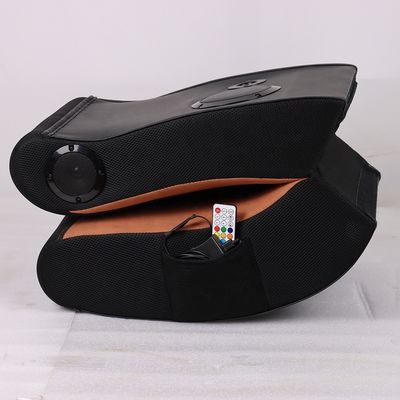 Bajo el sótano LED RGB PU Cuero Computadora de oficina Juegos de mesa con luces y altavoces