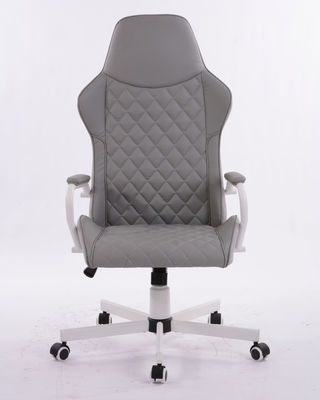 320 Kd Blanco Base de estrellas metálicas giratorias de lujo de oficina ergonómica Silla de jefe con gaslift