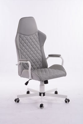 320 Kd Blanco Base de estrellas metálicas giratorias de lujo de oficina ergonómica Silla de jefe con gaslift