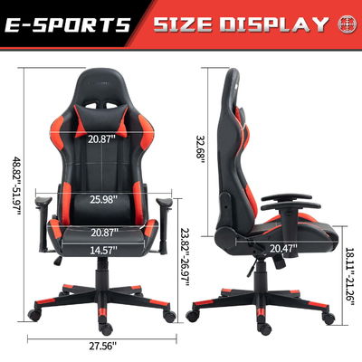 Silla de juegos de carreras de ALINUNU, con ajuste de altura, silla giratoria para computadoras de oficina