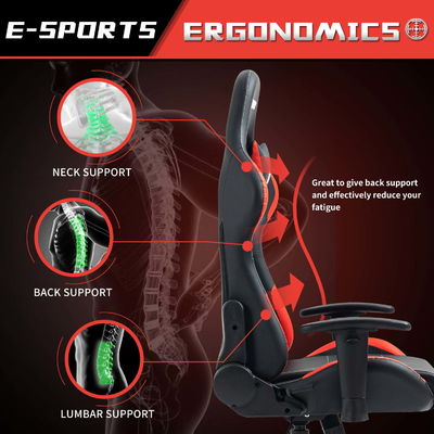 Silla de juegos de carreras de ALINUNU, con ajuste de altura, silla giratoria para computadoras de oficina