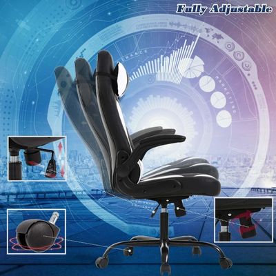 Silla de oficina ergonómica de espalda sólida con color personalizado y soporte lumbar