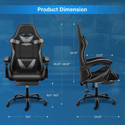 Vender directamente silla de juego con características ajustables 21 &quot;D x 46&quot; W x 23&quot; H paquete de correo Y