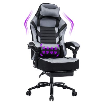 Silla de juego de color personalizada con reposapiés de espuma de memoria ajustable con ángulo de inclinación hacia atrás
