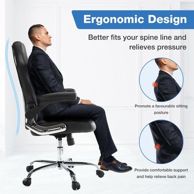 3 sillas de oficina ergonómicas de ascensor de gas con reposabrazos abatibles acolchados y color personalizado