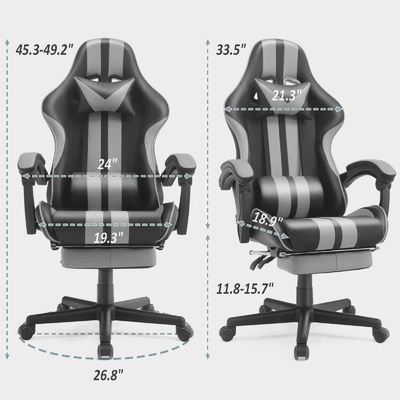 Silla de juego de estilo de carreras con reposacabezas, reposacabezas y soporte lumbar Color personalizado
