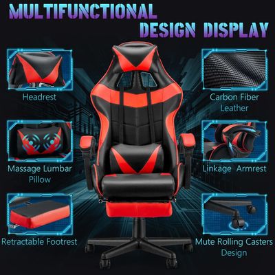 Experimenta la mejor silla de juegos con apoyapiés Recomendación de peso máximo 250 libras
