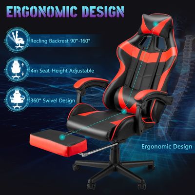 Experimenta la mejor silla de juegos con apoyapiés Recomendación de peso máximo 250 libras