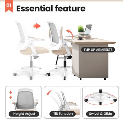 NEC Silla de juegos de computadora de escritorio con apoyo lumbar ergonómico ejecutivo estilo giratorio