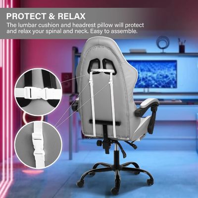 Silla giratoria ajustable en altura reclinable ergonómico para computadoras de oficina y videojuegos