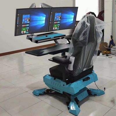 Cockpit de metal Estación de trabajo reclinable silla de ordenador de juegos con diseño de gravedad cero