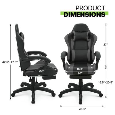 Silla de juegos de computadora de oficina en color personalizado con apoyo lumbar del reposacabezas