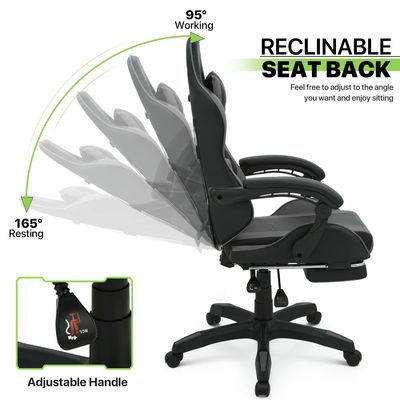 Silla de juegos de computadora de oficina en color personalizado con apoyo lumbar del reposacabezas