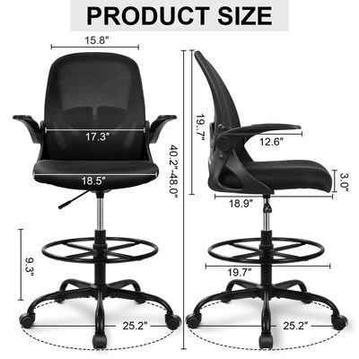 Silla ergonómica ejecutiva con apoyos lumbares y hierro tipo metal
