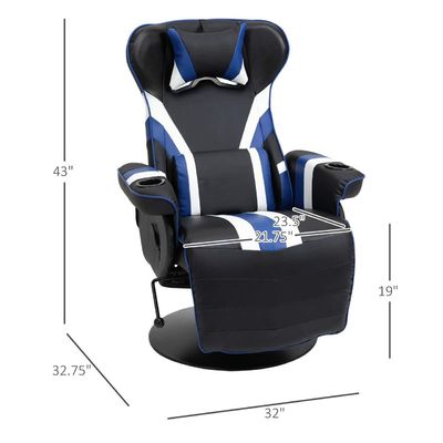 Logotipo personalizado disponible en silla de juego estilo giratorio con soporte lumbar y reposapiés