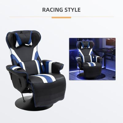Logotipo personalizado disponible en silla de juego estilo giratorio con soporte lumbar y reposapiés