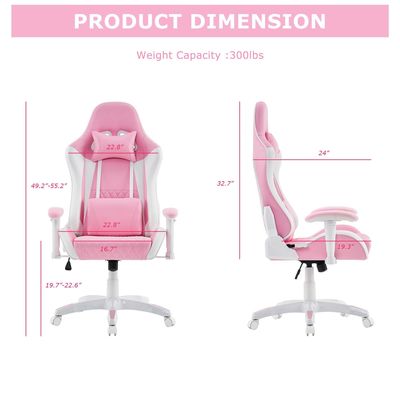 Silla de juego de color personalizado Gran y alto asiento reclinable para una experiencia ergonómica de carreras