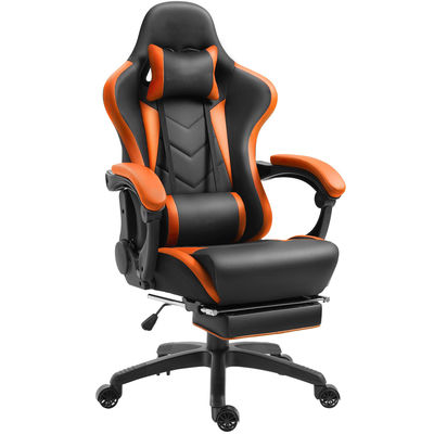 Moderno estilo de diseño silla giratoria silla de juego con reposapiés y características ajustables
