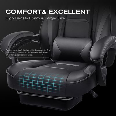 27.16&quot;D x 20.66&quot;W x 47.24&quot;H en una silla de juego ergonómica con reposapiés y reposapiés