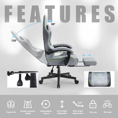 350LBS Base reforzada Gran y alta silla de oficina de ordenador ergonómica con 3 ascensor de gas