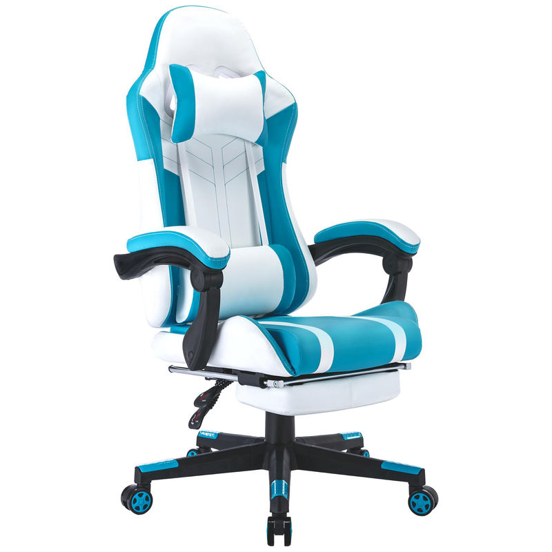 Color personalizado ALINUNU Video de espalda alta Ergonomía PC de carreras silla de juegos con reposapiés
