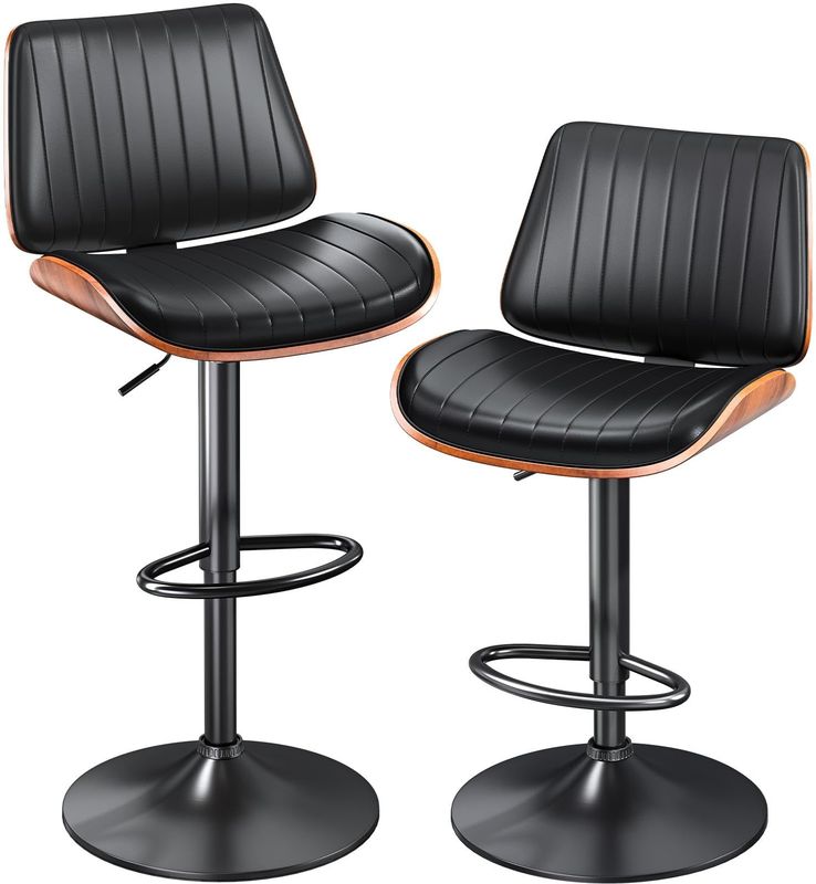 Silla de bar de color personalizada con respaldo y reposapiés de altura ajustable taburetes giratorios de bar
