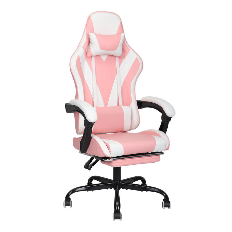 ALINUNU Tipo de metal Video de espalda alta ergonómica PC de carreras silla de juegos con reposapiés