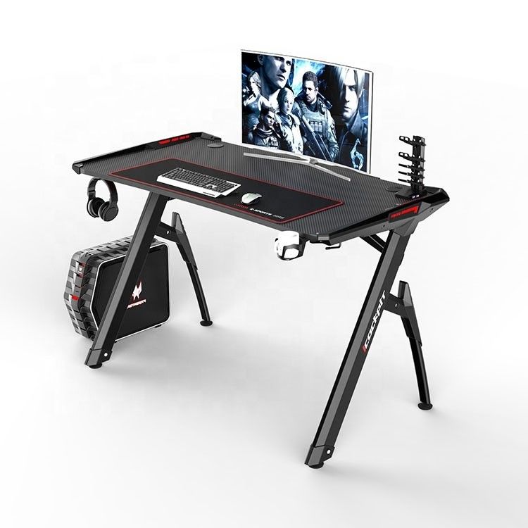 Mesa de juego de PC personalizada para juegos de Internet con material de superficie de PU