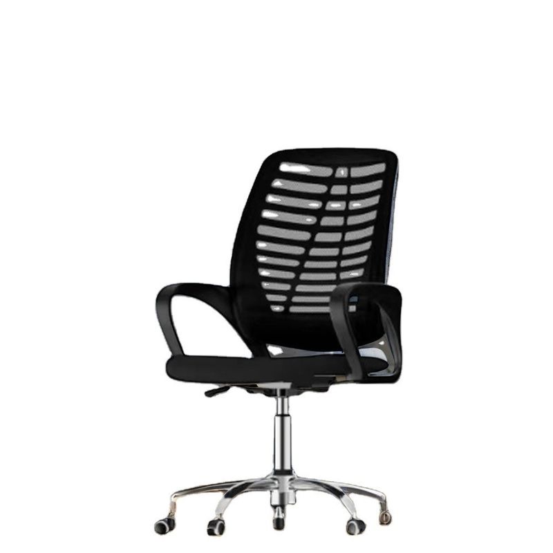 Silla de oficina de malla giratoria moderna con altura ajustable y reposabrazos de color personalizado