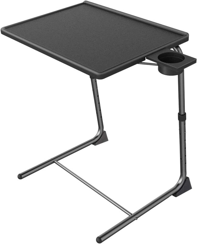 Tabla de TV plegable ajustable para muebles para el hogar de la sala de estar 6 alturas y 3 ángulos de inclinación