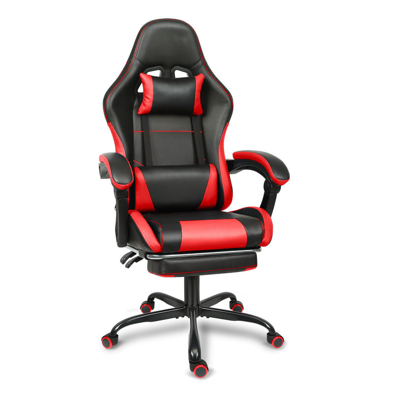 Silla de juego de metal de color personalizada con altura ajustable y soporte lumbar