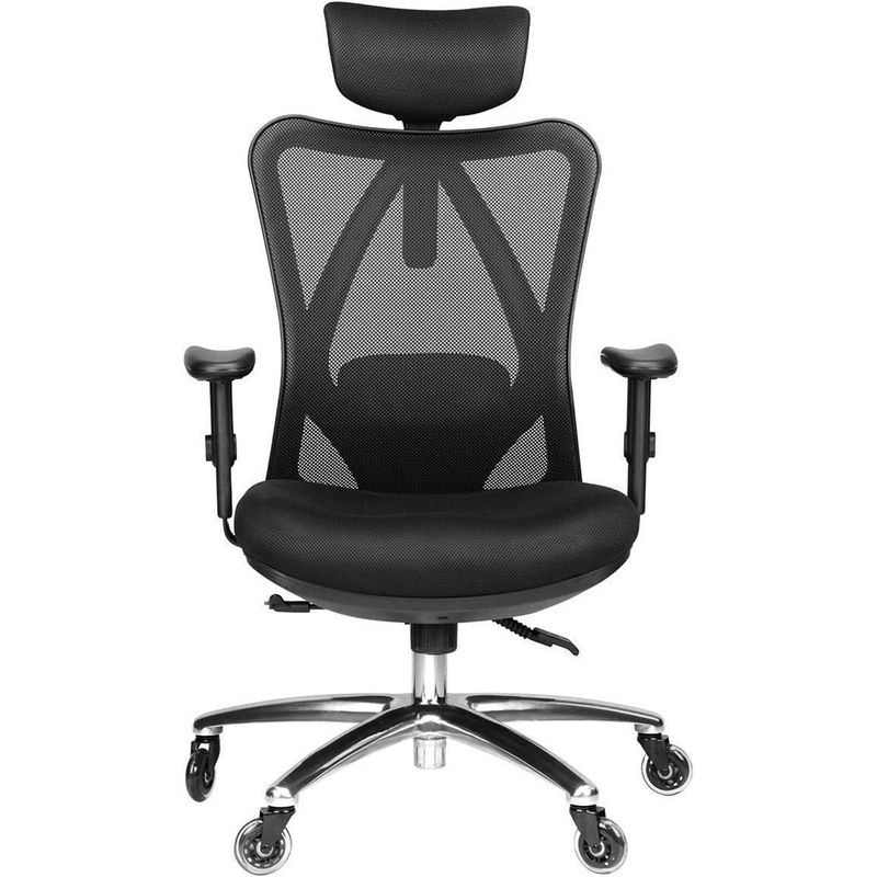 Sillón de asiento engrosado Sillón de escritorio de computadora ergonómico para el hogar con apoyacabezas y reposabrazos lumbares