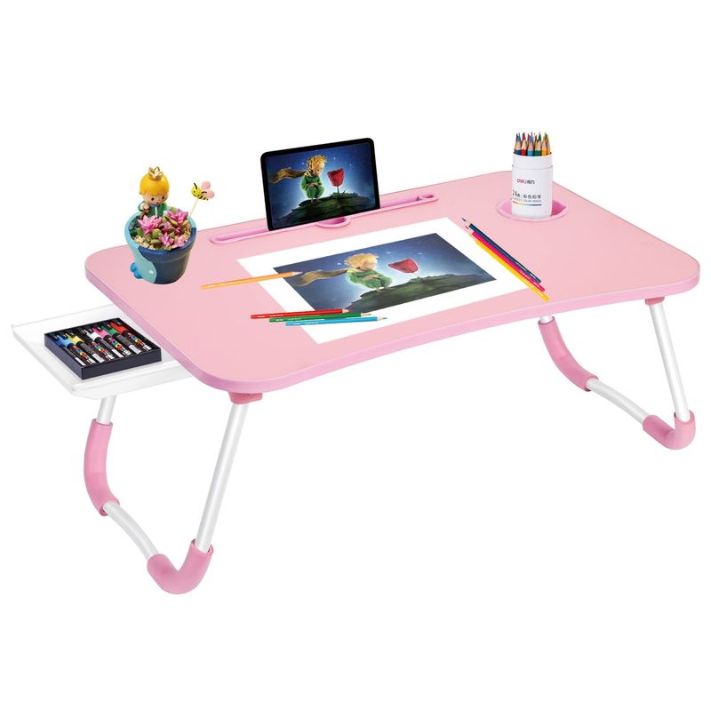Gran gimnasio portátil cama mesa de escritorio bandeja soporte con soporte de copa portable plegable bandeja de escritorio portátil cama