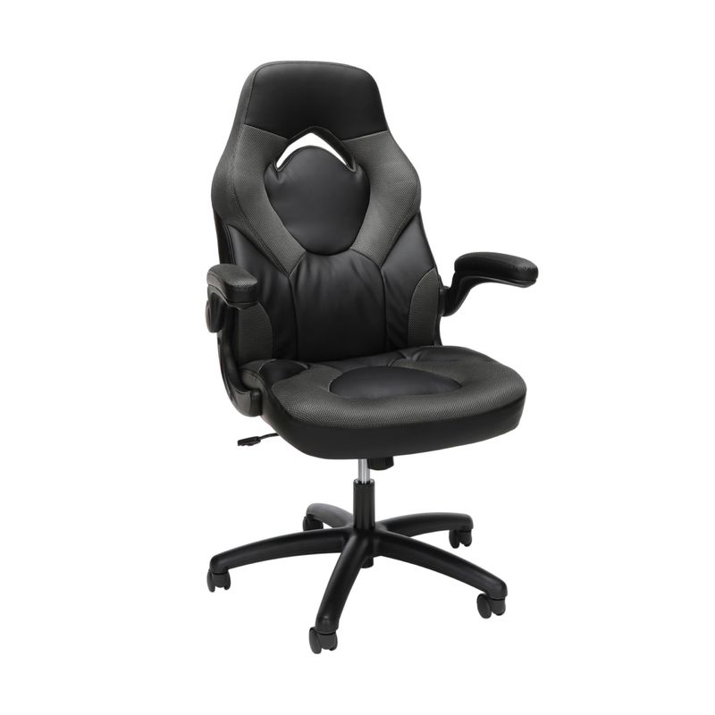 Silla de juegos de cuero estilo de carreras con respaldo alto Silla de escritorio de ordenador giratorio ergonómico 360