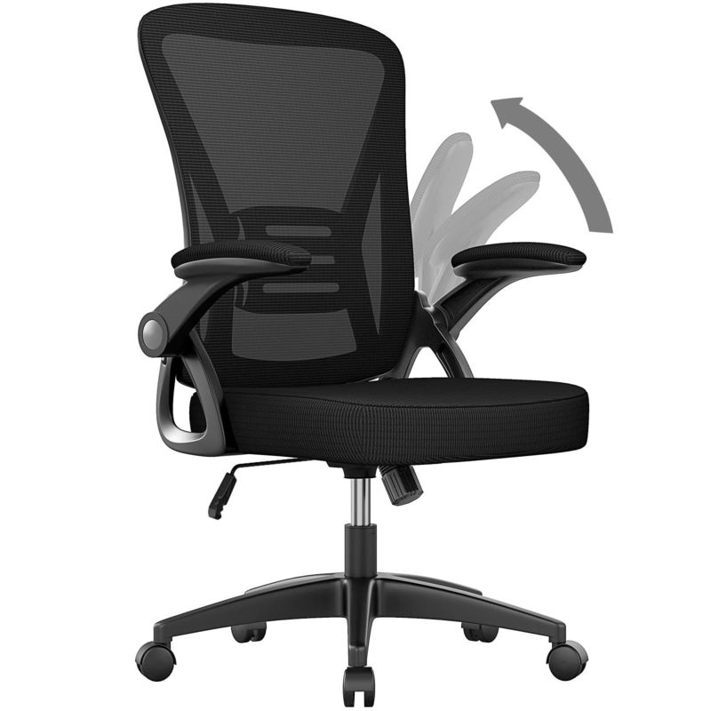 Moderno diseño Mid Back Silla de oficina con altura ajustable giratoria y soporte lumbar